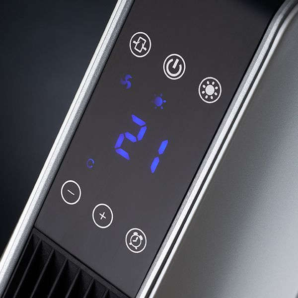 Grey Ceramic Tower Heater With Remote Control