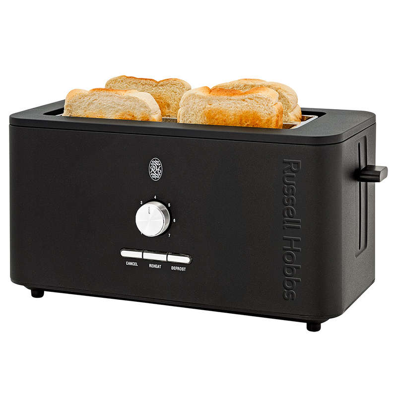 Nexus Black Stainless Steel 4 Slice Toaster