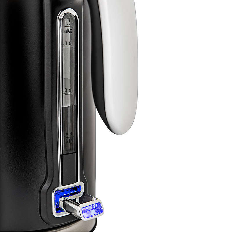 Nexus Black Stainless Steel Cordless Kettle, 1.7L