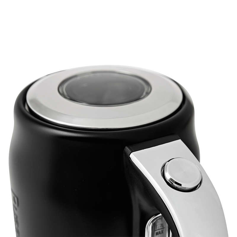 Nexus Black Stainless Steel Cordless Kettle, 1.7L