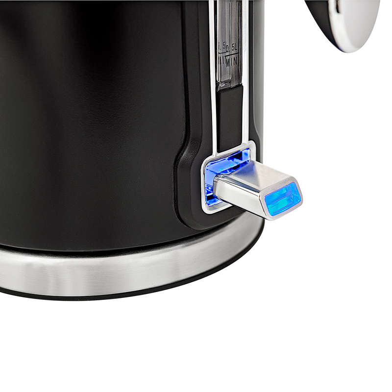 Nexus Black Stainless Steel Cordless Kettle, 1.7L