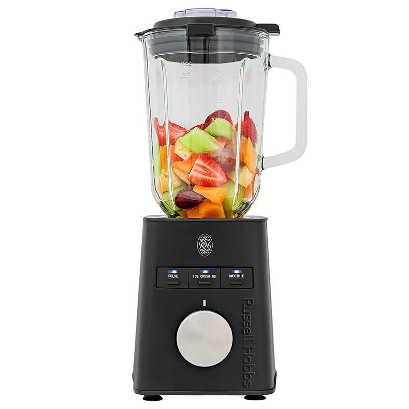 Nexus Black Stainless Steel Glass Jug Blender, 1.5L