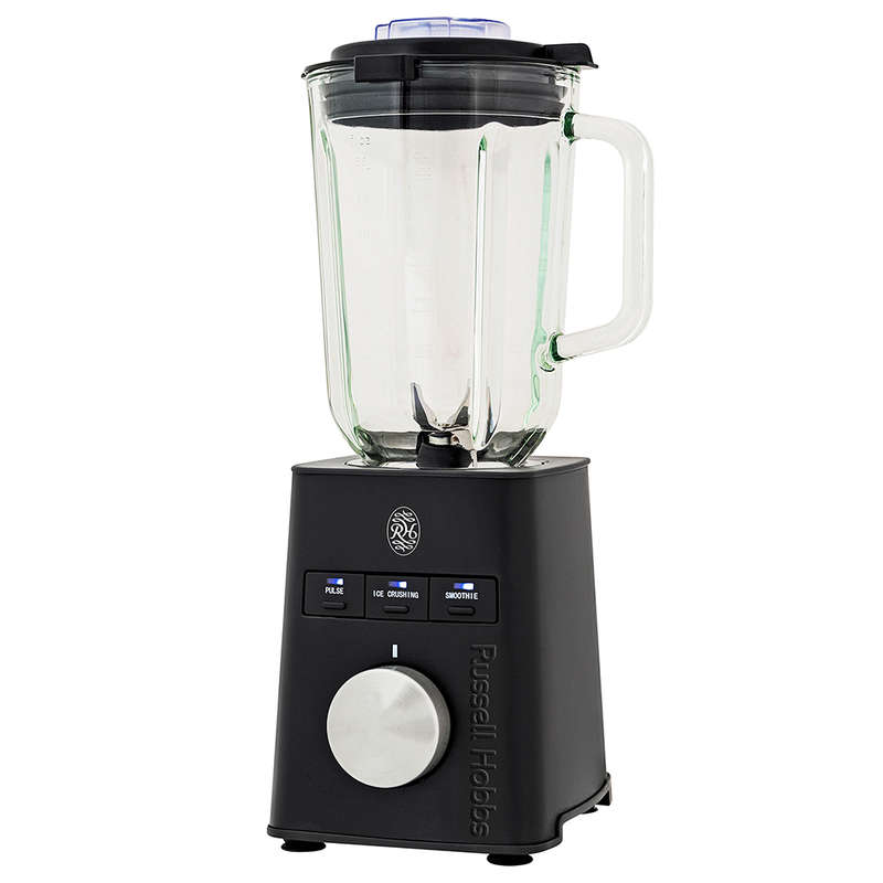 Nexus Black Stainless Steel Glass Jug Blender, 1.5L