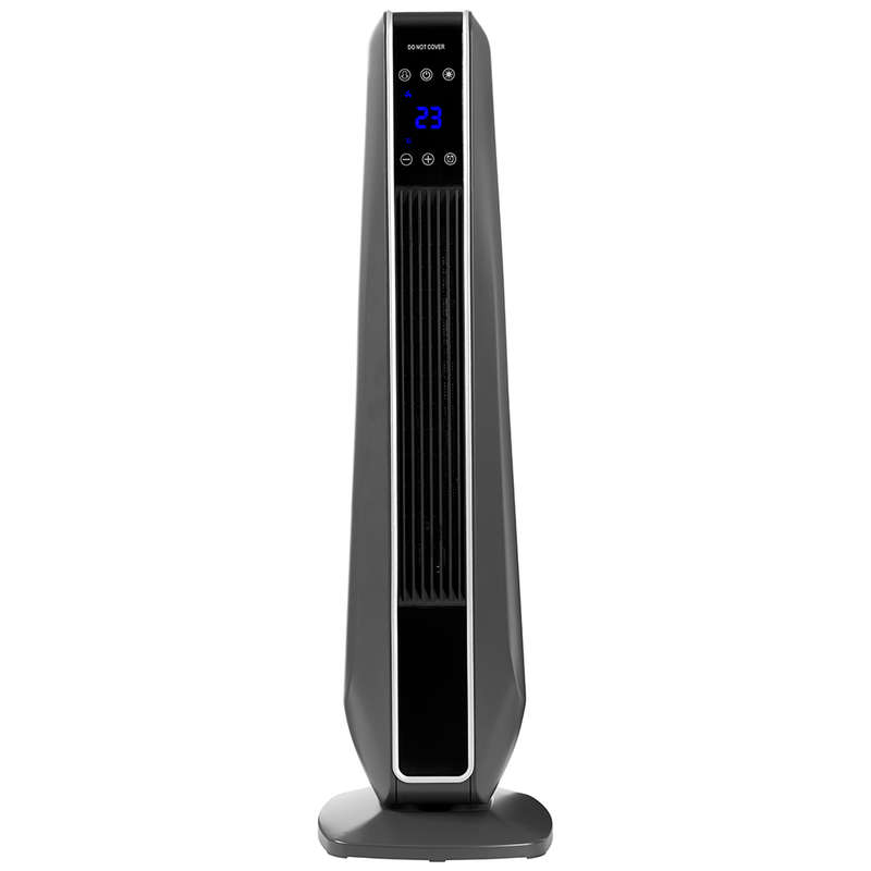Grey Ceramic Tower Heater With Remote Control