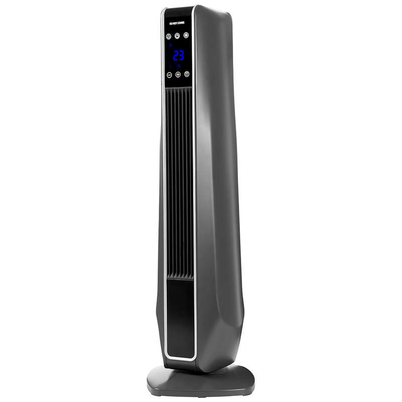 Grey Ceramic Tower Heater With Remote Control