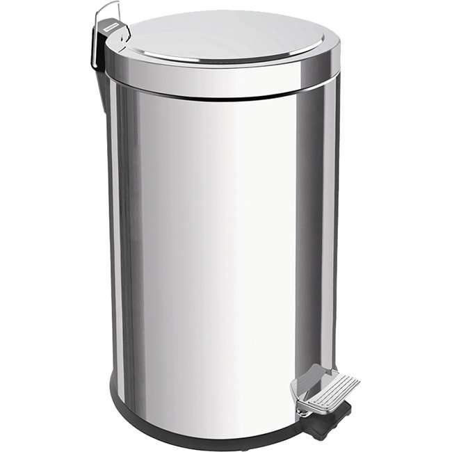 Polished Stainless Steel Step Pedal Bin