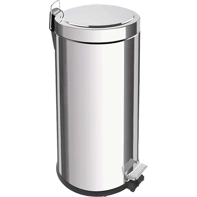 Polished Stainless Steel Step Pedal Bin