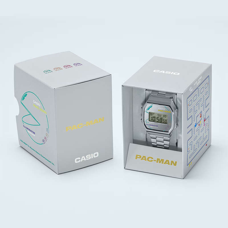 Retro Limited Edition Pac-Man Digital Wrist Watch, A168WEPC-7ADR