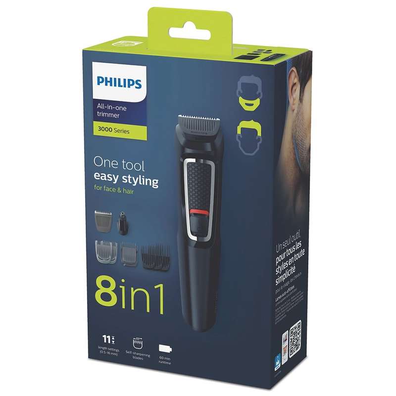 Series 3000 8-In-1 MultiGroom Face Trimmer