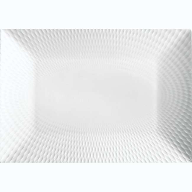 White Basics Diamonds Rectangular Platter