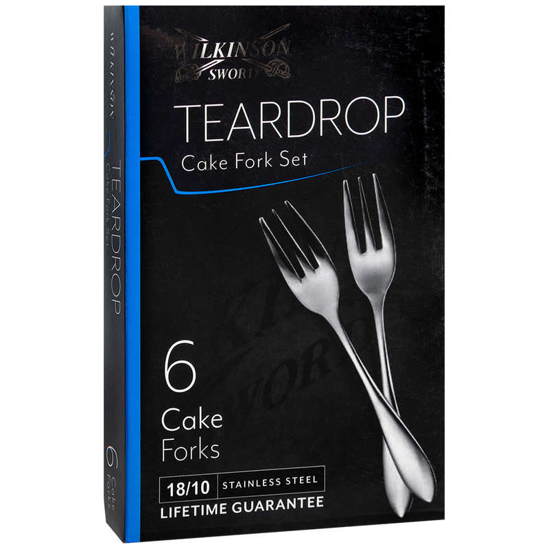 Teardrop Cake Forks, Set Of 6