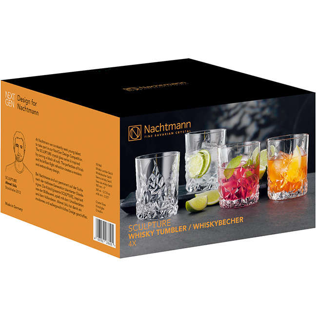 Sculpture Whiskey Tumblers, Set Of 4