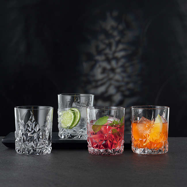 Sculpture Whiskey Tumblers, Set Of 4