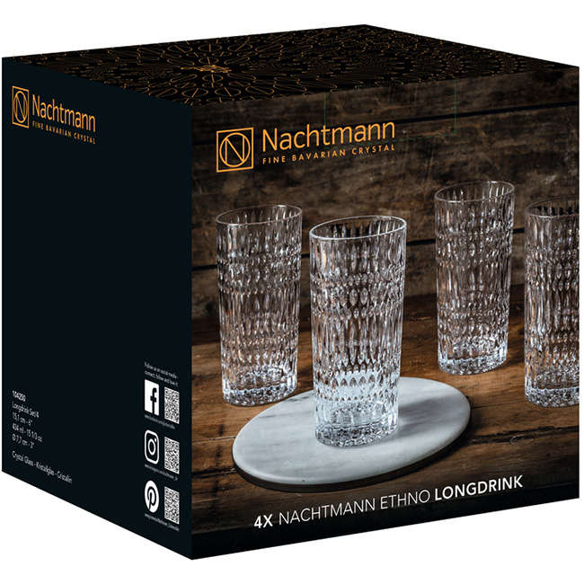 Ethno Longdrink Glasses, Set Of 4