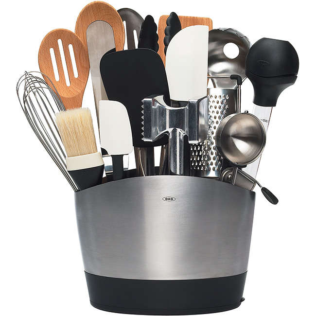 Good Grips Brushed Stainless Steel Utensil Holder