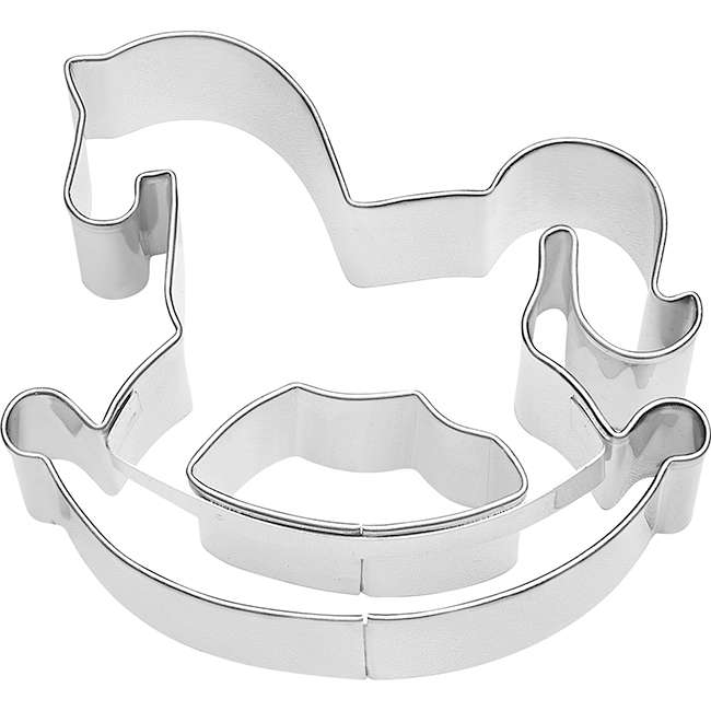 Stainless Steel Rocking Horse Cookie Cutter, 7cm