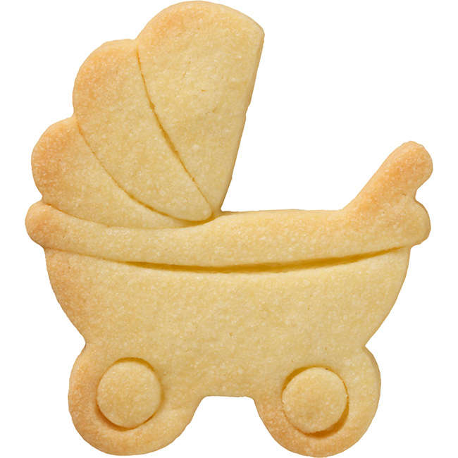 Stainless Steel Baby Pram Cookie Cutter, 7.5cm