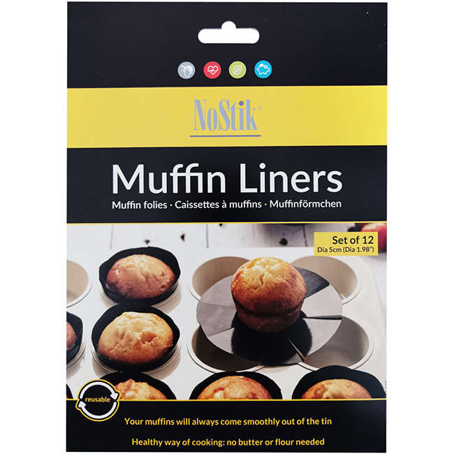 Reusable Non-Stick Muffin Liners, Set Of 12