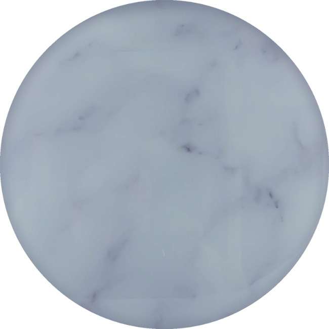 White Marble Round Glass Cutting Board, 25cm