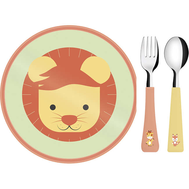 Baby Friends Children's Cutlery & Plate Set, 3pc