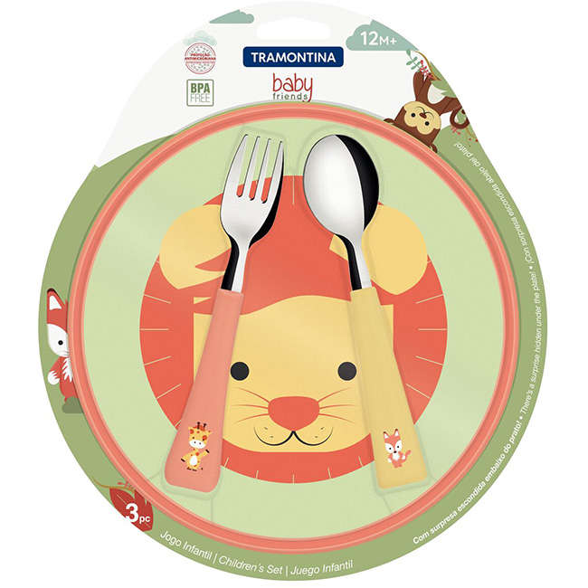 Baby Friends Children's Cutlery & Plate Set, 3pc