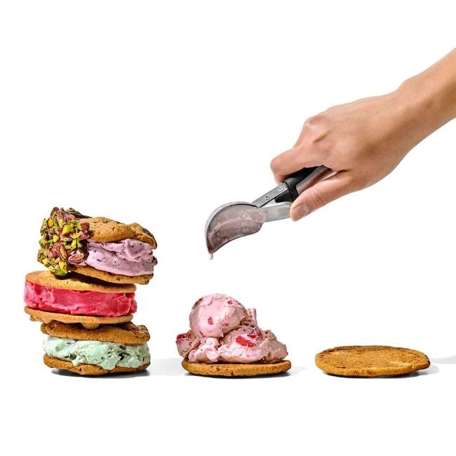 Stainless Steel Lever Ice Cream Scoop