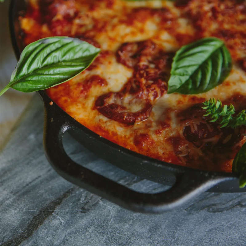 Enamelled Cast Iron Skillet