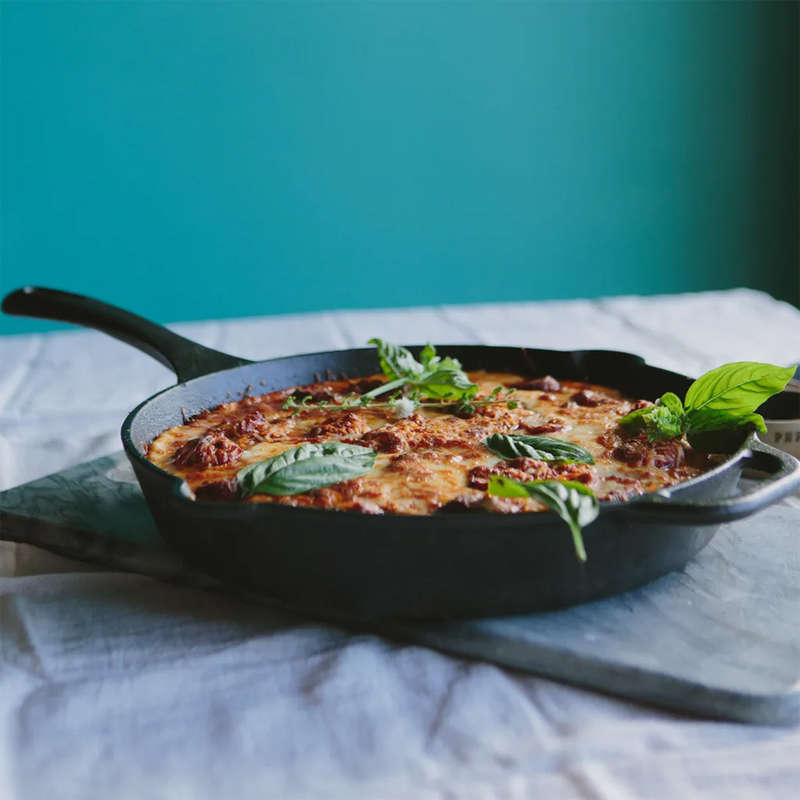 Enamelled Cast Iron Skillet