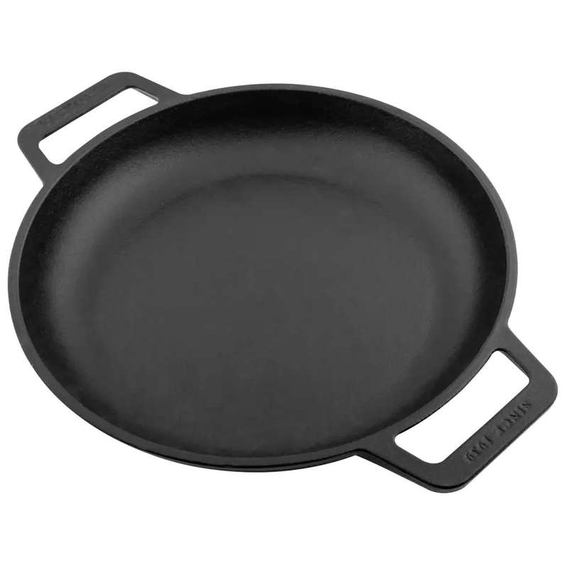 Seasoned Cast Iron Skillet With Helper Handles, 26cm