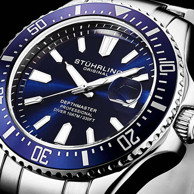 Original Depthmaster Blue 100m Men's Automatic Wrist Watch