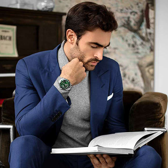 Original Depthmaster Green 100m Men's Automatic Wrist Watch
