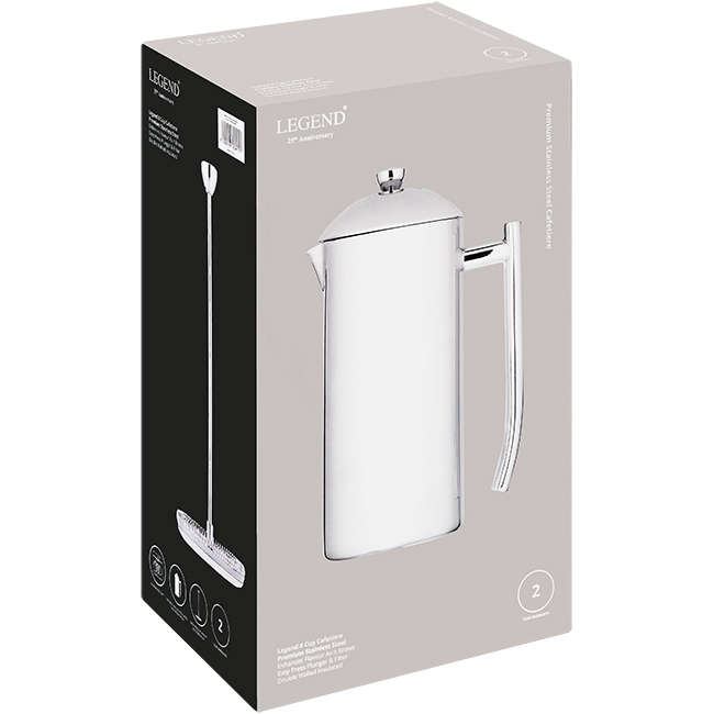 8 Cup Stainless Steel Cafetiere Plunger