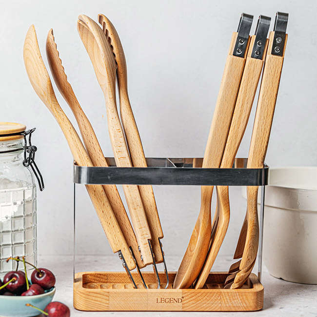 Premium Beechwood Tongs