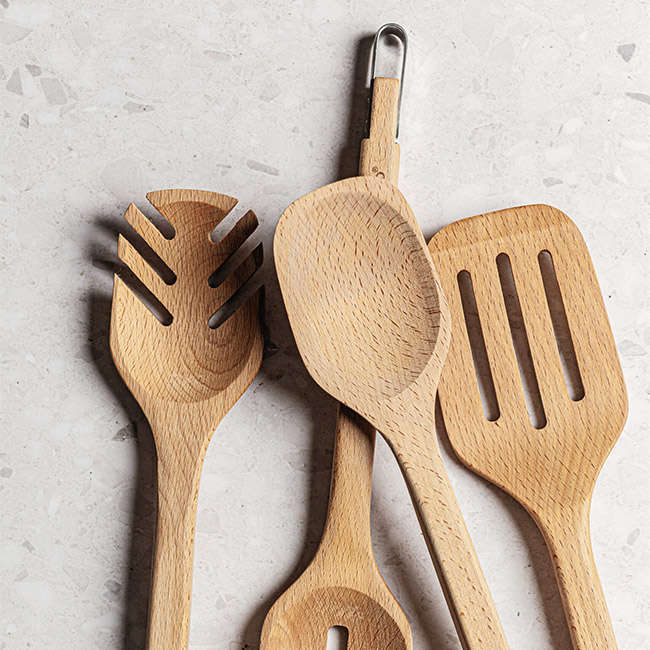 Premium Beechwood Slotted Spoon