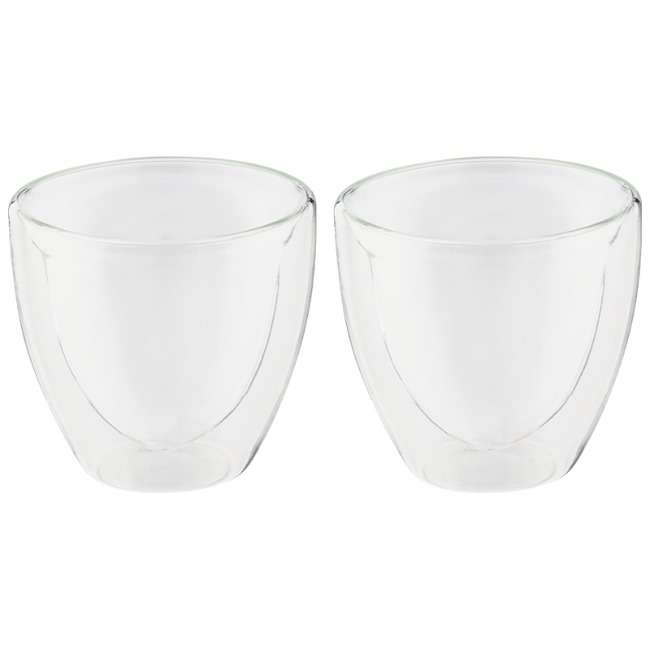 Premium Double Walled Heart-Shaped Cappuccino Cups, Set Of 2