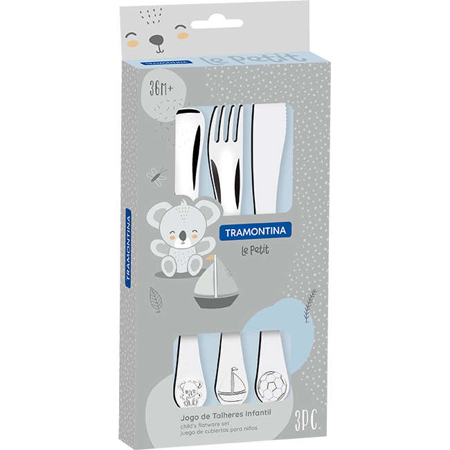 Le Petit Children's Cutlery Set For Boys, 3pc