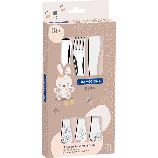 Le Petit Children's Cutlery Set For Girls, 3pc