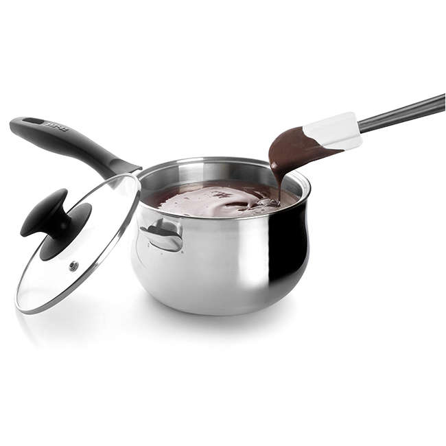Stainless Steel Double Boiler With Lid, 16cm