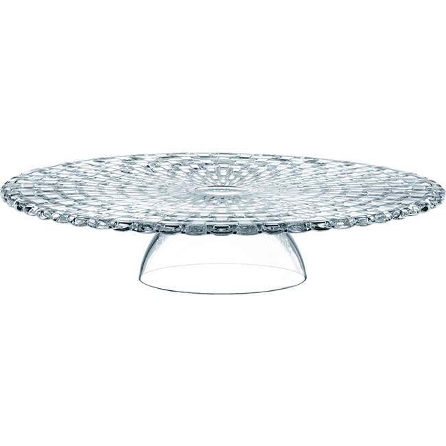 Bossa Nova Lead-Free Crystal Footed Cake Stand