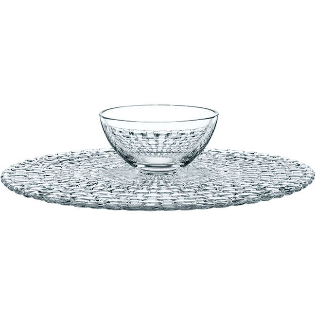 Bossa Nova Lead-Free Crystal Footed Cake Stand