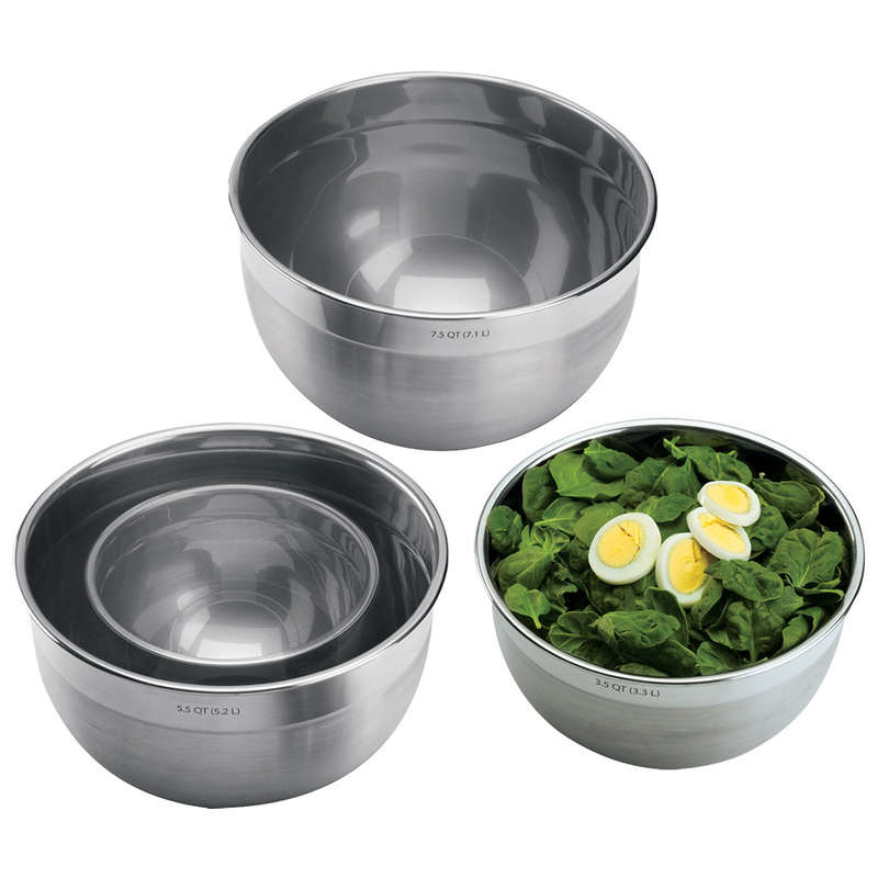 Deep Stainless Steel Mixing Bowl