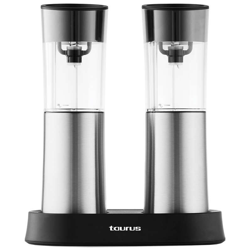 Stainless Steel Rechargeable Salt & Pepper Grinder Set