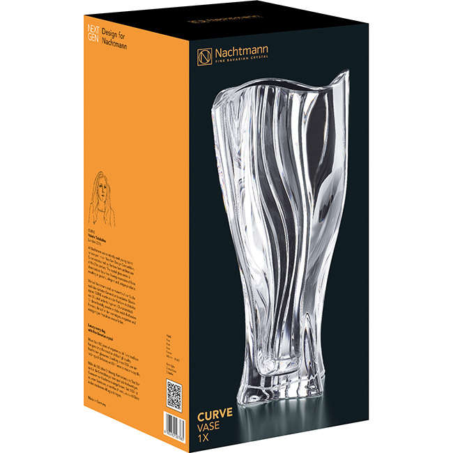 Curve Lead-Free Crystal Vase, 30cm