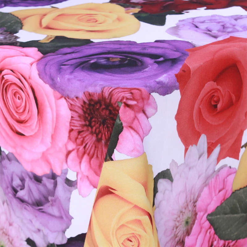 Botanica Rose Garden Round Tablecloth, 4 Seater