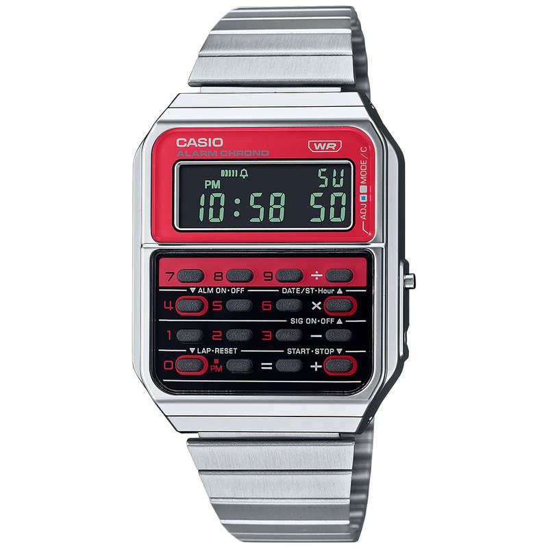 Retro Men's Databank Digital Wrist Watch, CA-500WE