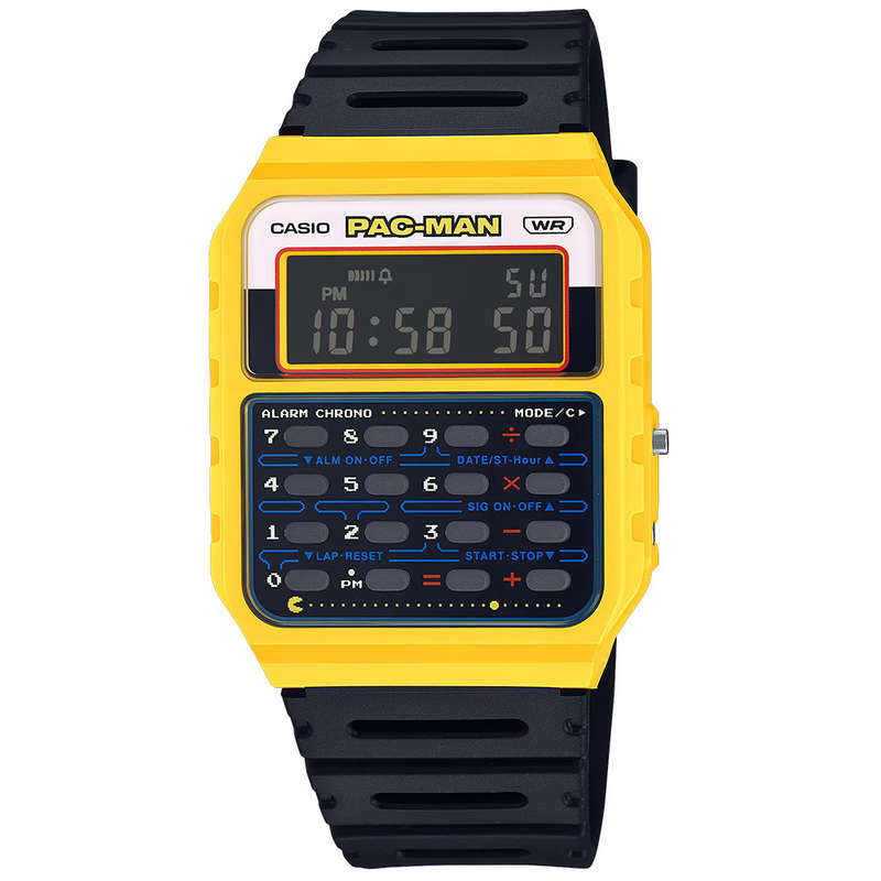Limited Edition Pac-Man Retro Databank Digital Wrist Watch, CA-53WPC-1BDR