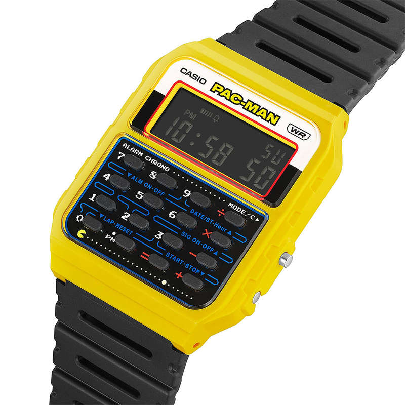 Limited Edition Pac-Man Retro Databank Digital Wrist Watch, CA-53WPC-1BDR