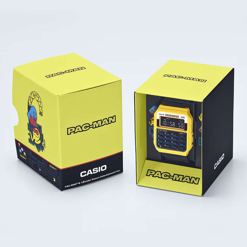Limited Edition Pac-Man Retro Databank Digital Wrist Watch, CA-53WPC-1BDR