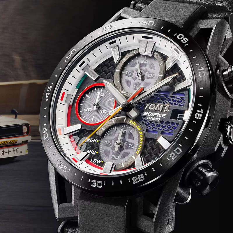 Edifice Tom's Anniversary Edition 100m Solar Wrist Watch, EFS-S641TMS-1ADF