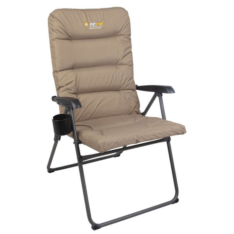 Coolum 5 Position Padded Camping Reclining Arm Chair